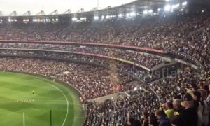 Thousands stand silent at AFL match for Christchurch shooting victims