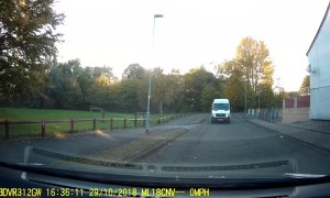 Man Stops a Driverless Delivery Van
