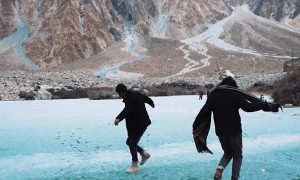 Busting a Move with a Breathtaking Background