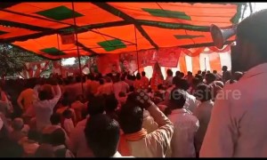 Many injured when stage collapses at Indian political meeting
