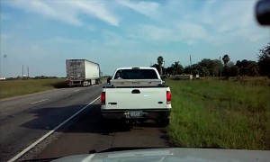 Dash cam captures massive bailout from stolen truck