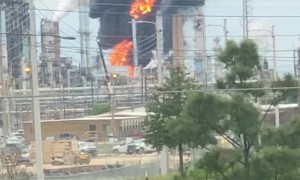 Refinery Fire Fills Sky with Smoke