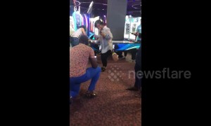 Bride-to-be has hilarious reaction to proposal