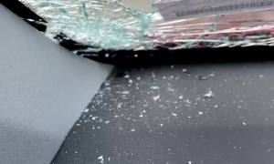 Rental Car Wrecked by Hail Storm