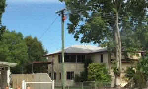 Power Line Sends Out Sparks