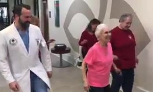 91-year-old woman amazingly dances with her doctor after spine surgery