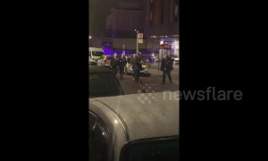 Police at scene of double stabbing in Wembley, northwest London