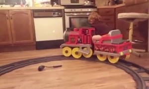 Multitasking Tot Plays and Sleeps at the Same Time!