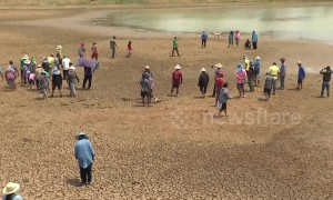 More reservoirs dry out in Thailand amidst water shortage due to El Nino warm phase