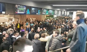 Spurs fans soak up atmosphere inside new stadium