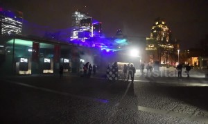 Tower of London lit up with lasers for launch of Huawei’s new P30 Pro phone