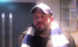 Spurs fan and star of 'Man v Food' Adam Richman interviewed after opening of new White Hart Lane