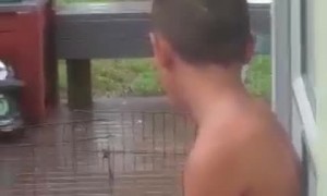 Little Brother Gives Himself New Hairdo