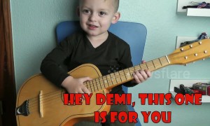 Three-year-old asks 'girlfriend' Demi Lovato on a date