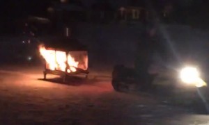 Mobile Frozen Lake Bonfire