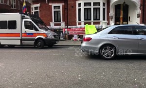 Ecuadorian Embassy deserted moments after Wikileaks founder Julian Assange arrested