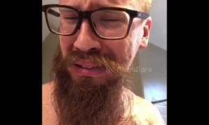 US man has an emotional farewell to his beard of two years