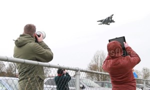 Plane spotters gather to watch Europe's 'largest exercise for fighter jets'