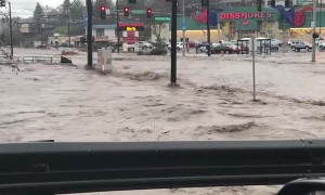 Flooded Streets of Downtown Pullman