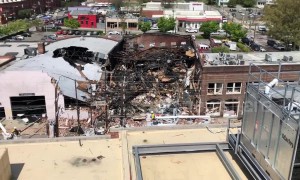 Wreckage of North Carolina building following massive gas explosion