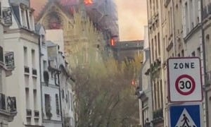 Notre Dame Cathedral Spire Consumed by Fire