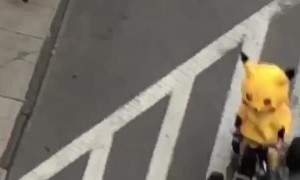 Pikachu Behind the Wheel