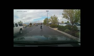 Mom Chases After Child in Runaway Cart