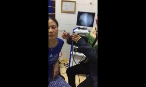 Tiny butterfly flutters inside woman's ear during removal