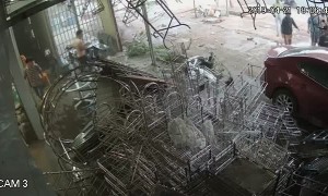 Car Crashes Straight into Cafe