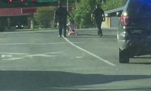Police Pull Over Little Girl