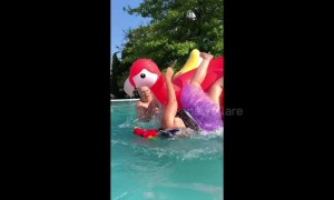 Chicago grandma spends whole summer slipping off pool floats