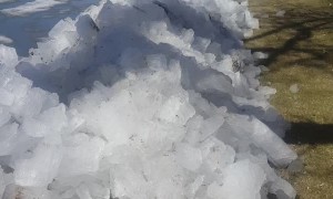 Frozen Lake Spills Over