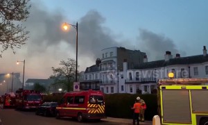 Major fire rips through luxury spa hotel Richmond London - compiled clips