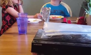 Amazing Sister Helps Feed Brother