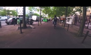 Two Teens Climbing Notre Dame