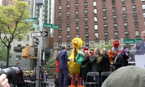 New York Mayor renames road to 'Sesame Street' and announces annual Sesame Day