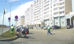 Scooter Plows Over Person