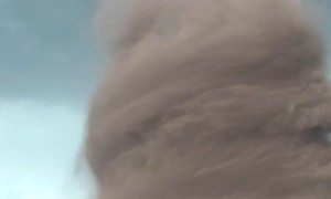Terrifying Tornado Forming in Field