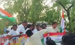 Bollywood actress injured when float collapses during political rally