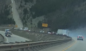 Runaway Semi Hits Runaway Truck Ramp