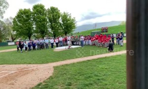 Touching moment boy with rare condition throws opening pitch of Little League season