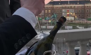 Showing How to Opening Champagne