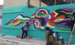 Artists cheer up red light district of Guatemala City with colourful creations