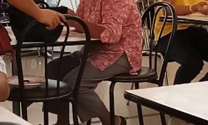 Cat Begs in the Food Court