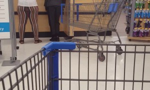 Woman Sways and Grooves in Supercenter