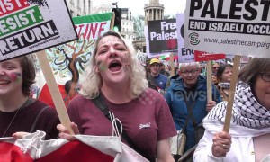 Palestinian protests in London include icon Ahed Tamimi 71 years on from Nakba