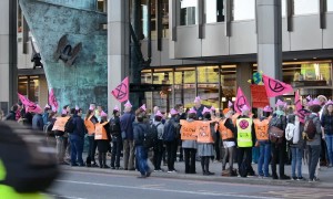 Extinction Rebellion hold Titanic-themed protest outside International Maritime Organization in London
