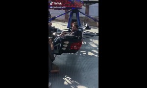 Jason Manford on fairground ride in Scarborough 'does' Peter Kay during filming of new show