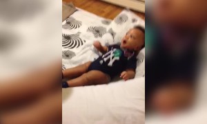 Tiny Baby Already Wants to be Dancing