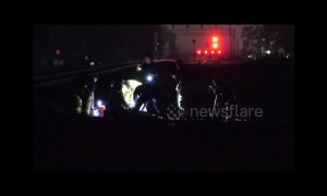 Train hits person on the track near Fontanta Metrolink station California and is rushed to trauma unit